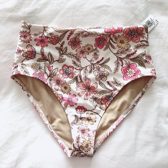 Old Navy Bikini Bottoms XS floral bathing suit swim women's NWT - Picture 2 of 12